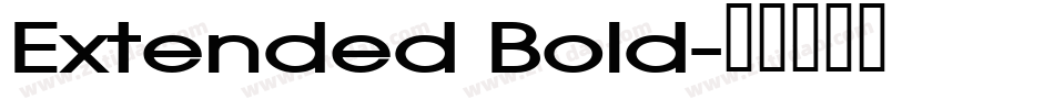 Extended Bold字体转换